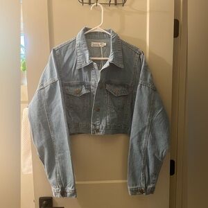 Petal & Pup Light Blue Cropped Denim Jacket
